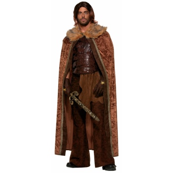 faux fur brown long cape