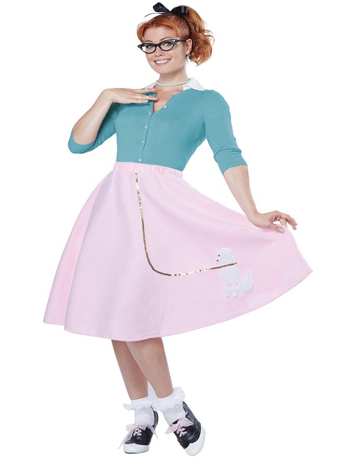 poodle skirt,50's poddle shirt,grease,kostumeroom,california costumes