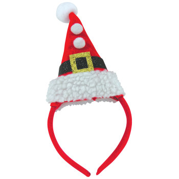 santa hat,santa headband,christmas santa headband,kostume room,costume room,forum novelties