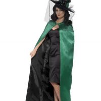 Witch Satin Green Cape