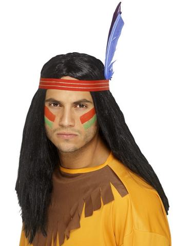 native american wig,mens indian wig,indian,smiffys,kostumeroom,kostume room,costumeroom,costume room
