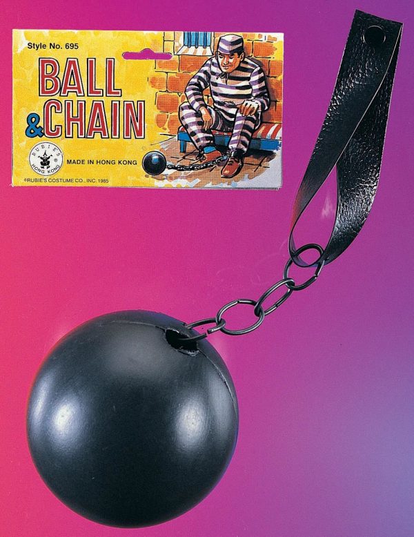 Ball & chain,convict,prinsoner,kostumeroom,kostume room,costumeroom,costume room,rubies