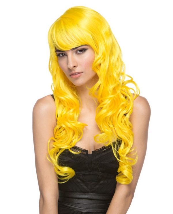 long wavy yellow wig,melrose yellow wig,kostumeroom,kostume room,costumeroom,costume room,westbay wig
