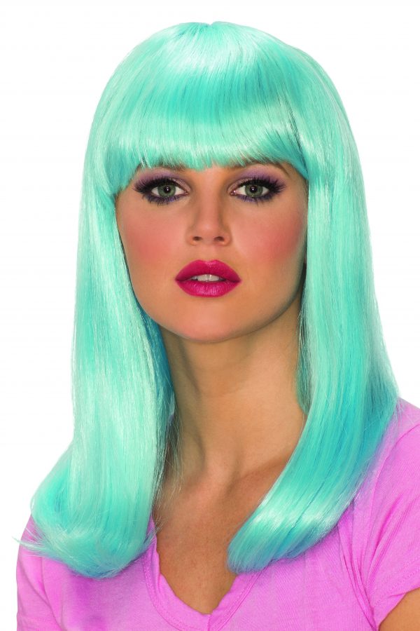 blue glow wig