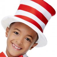 Striped red and white Hat
