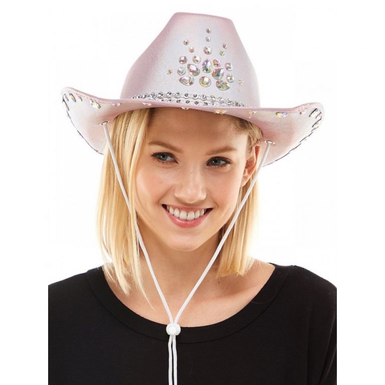 Cowgirl Pink Rhinestone Hat Kostume Room
