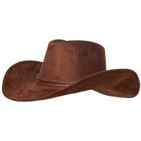 Faux Suede Cowboy Hat
