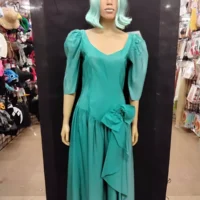 80s Vintage Formal Teal Dress by Dance Allure Size: 9/10