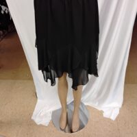 Black Chiffon Layered Poly light knit Tiered Skirt