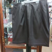 Leather (lambskin) brown skirt by Croft & Barrow Size: 12