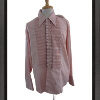 Mens 70s Tuxedo Ruffled Shirt (Rental)