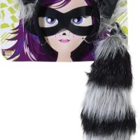 Racoon Ear Headband, Mask and Tail