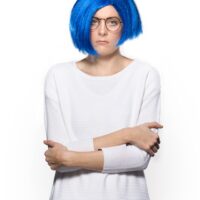 Sad Blue Wig