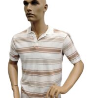 Vintage 70s/80s Plumage Striped Knit Polo Shirt Men’s Med/Lrg Made in USA