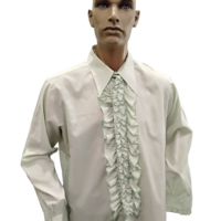 Vintage  1970s-1980s Ruffled Tuxedo Shirt (Rental)