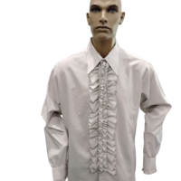 1970s’1980s Ruffled Tuxedo Shirt (Rental)