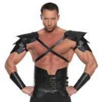 Dragon Warrior Black Double Shoulder Pauldrons