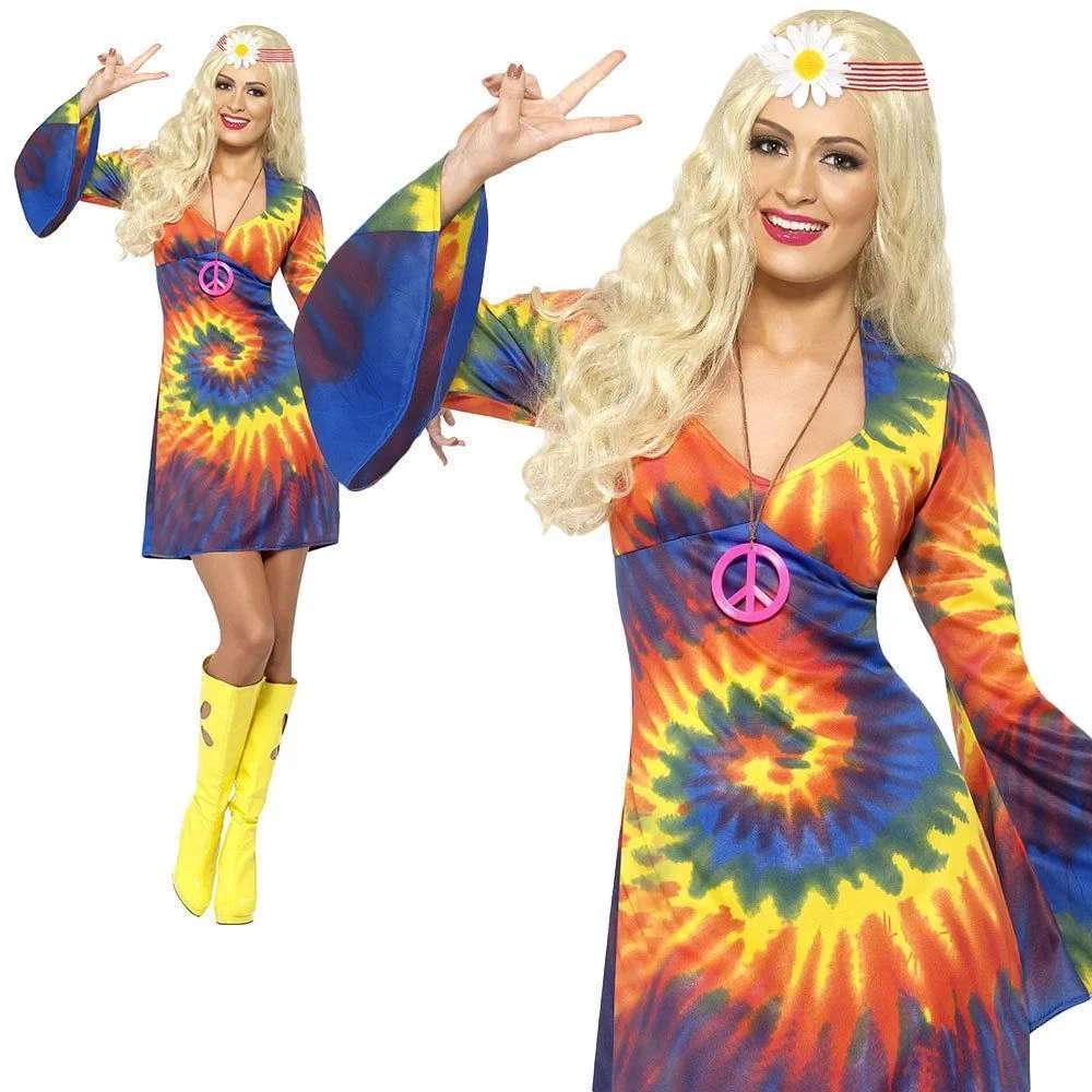 60s-70s tye dye dress