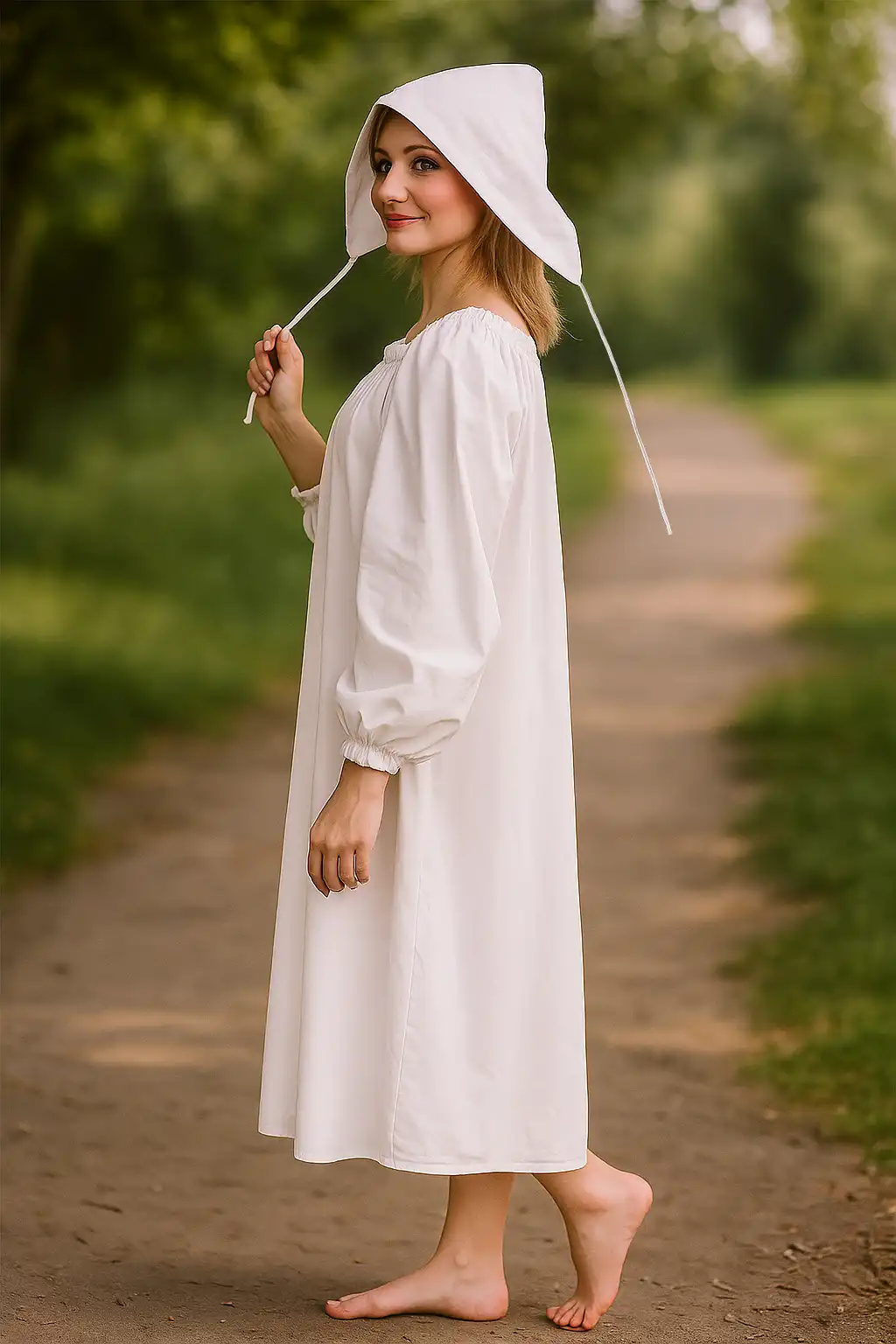 Woman's Classic Chemise-100% Cotton - Image 2