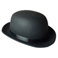 Black Felt Bowler/Derby Hat