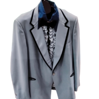 Vintage Blue 1970s-1980s Tuxedo Jacket (Rental)