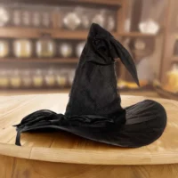 Classic Ruched Black Witch Hat