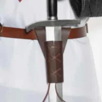 Faux Leather Sword Frog with Attached Belt Loop