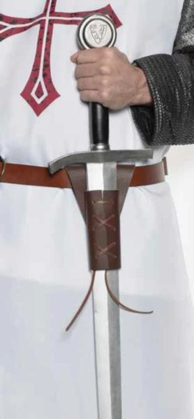 Faux Leather Sword Frog with Attached Belt Loop