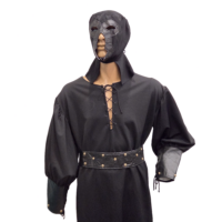 Adult Executioner Costume Medieval Hooded tunic Belt Mask Halloween